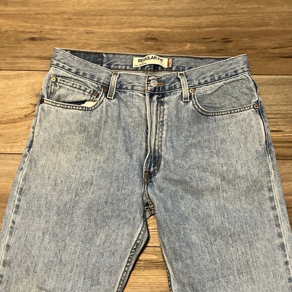 Men's Levis 505 Regular Fit Denim Jeans SZ 34x30 Blue Cotton Modern Red Tab - Picture 2 of 12